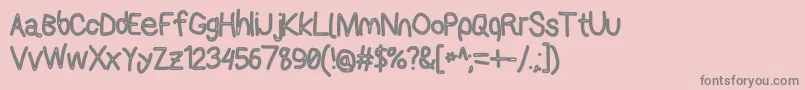 Applestormcbo Font – Gray Fonts on Pink Background