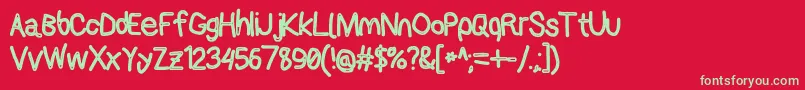 Applestormcbo Font – Green Fonts on Red Background