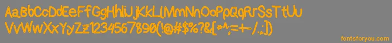 Applestormcbo Font – Orange Fonts on Gray Background