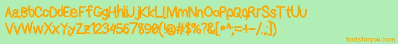 Applestormcbo Font – Orange Fonts on Green Background