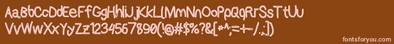 Applestormcbo Font – Pink Fonts on Brown Background