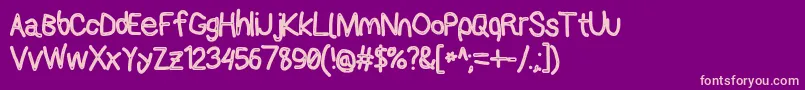 Applestormcbo Font – Pink Fonts on Purple Background