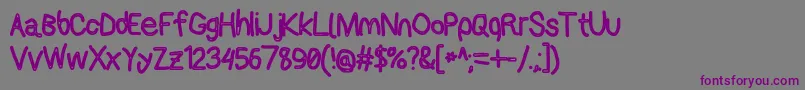 Applestormcbo-fontti – violetit fontit harmaalla taustalla