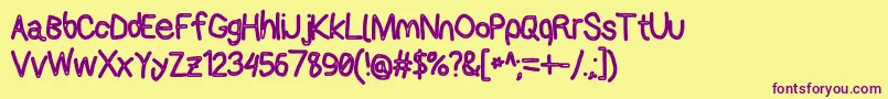 Applestormcbo Font – Purple Fonts on Yellow Background