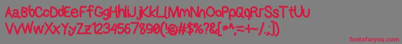 Applestormcbo Font – Red Fonts on Gray Background
