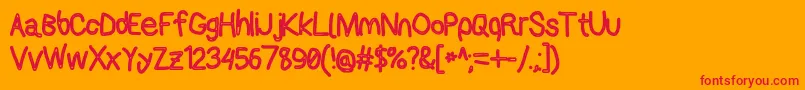 Applestormcbo Font – Red Fonts on Orange Background