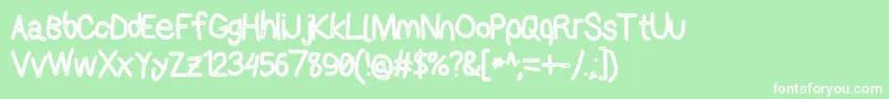 Applestormcbo Font – White Fonts on Green Background