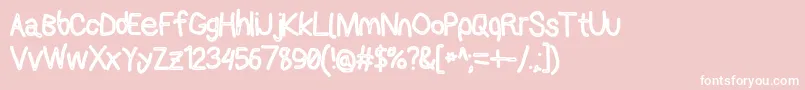 Applestormcbo Font – White Fonts on Pink Background