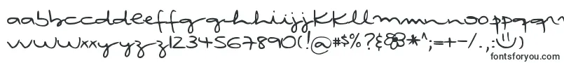 DjbRubiasTinyScript-Schriftart – Schriften für Briefe