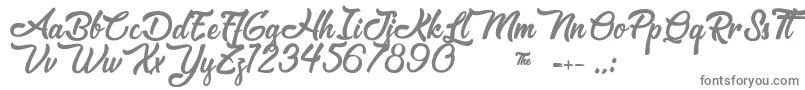 Matchmaker-fontti – harmaat kirjasimet valkoisella taustalla