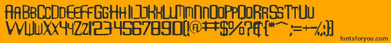 Loveb Font – Black Fonts on Orange Background