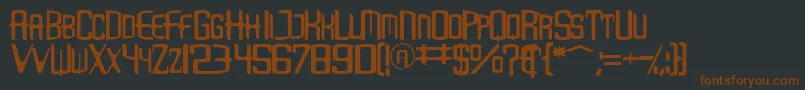 Loveb Font – Brown Fonts on Black Background