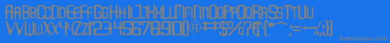 Loveb Font – Gray Fonts on Blue Background
