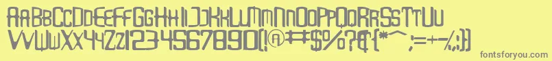 Loveb Font – Gray Fonts on Yellow Background