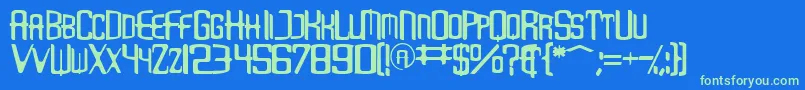 Loveb Font – Green Fonts on Blue Background