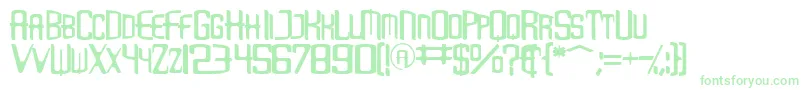 フォントLoveb – 白い背景に緑のフォント