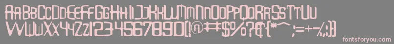 フォントLoveb – 灰色の背景にピンクのフォント
