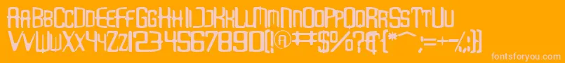 Loveb Font – Pink Fonts on Orange Background