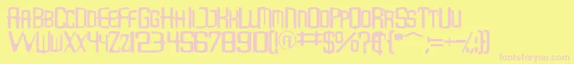Fonte Loveb – fontes rosa em um fundo amarelo