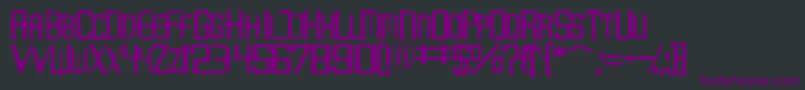 Шрифт Loveb – фиолетовые шрифты на чёрном фоне