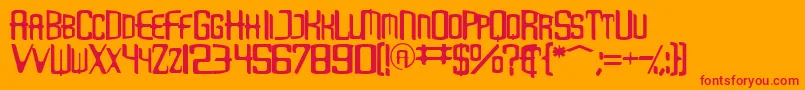 Loveb Font – Red Fonts on Orange Background