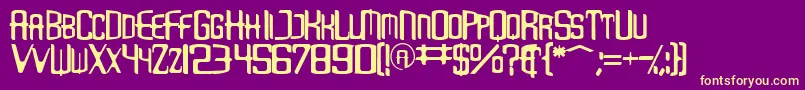 Loveb Font – Yellow Fonts on Purple Background