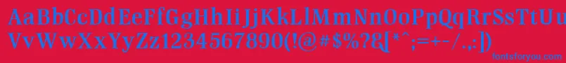 GmhightopDemo Font – Blue Fonts on Red Background