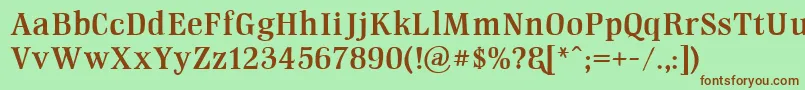 GmhightopDemo Font – Brown Fonts on Green Background