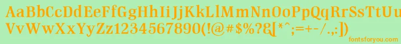 GmhightopDemo Font – Orange Fonts on Green Background