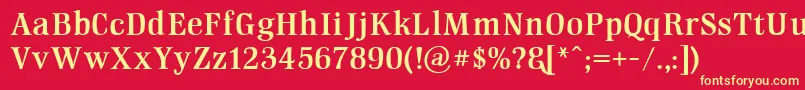 GmhightopDemo Font – Yellow Fonts on Red Background