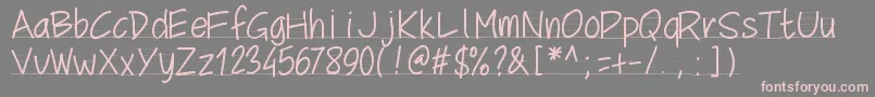Pwschoolscript Font – Pink Fonts on Gray Background