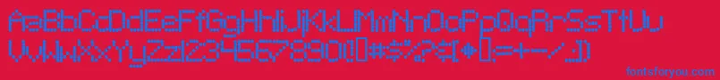 TelegraphicBold Font – Blue Fonts on Red Background