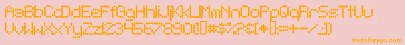 TelegraphicBold Font – Orange Fonts on Pink Background