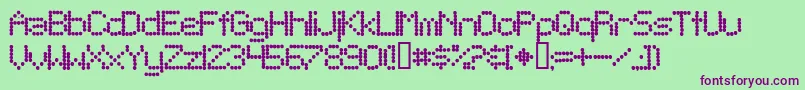 TelegraphicBold Font – Purple Fonts on Green Background