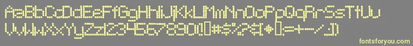 TelegraphicBold-Schriftart – Gelbe Schriften auf grauem Hintergrund