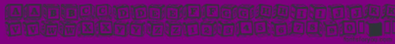 LmsLancesLetterBlocks Font – Black Fonts on Purple Background