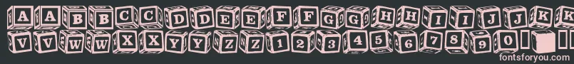 LmsLancesLetterBlocks Font – Pink Fonts on Black Background