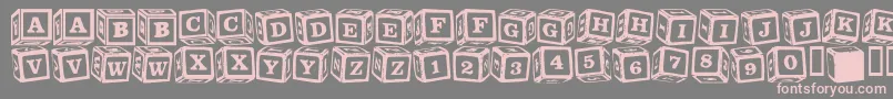 LmsLancesLetterBlocks Font – Pink Fonts on Gray Background