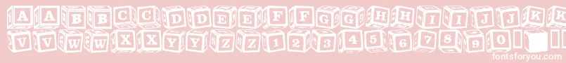 LmsLancesLetterBlocks Font – White Fonts on Pink Background