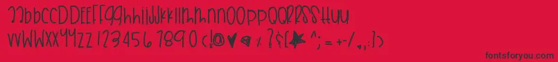 Skydunkwishes Font – Black Fonts on Red Background