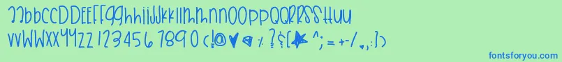 Skydunkwishes Font – Blue Fonts on Green Background