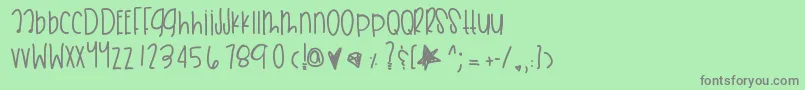 Skydunkwishes Font – Gray Fonts on Green Background