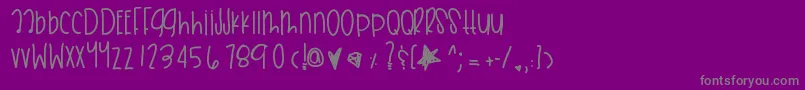 Skydunkwishes-Schriftart – Graue Schriften auf violettem Hintergrund