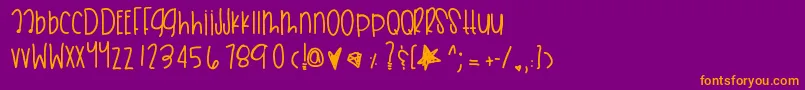 Skydunkwishes Font – Orange Fonts on Purple Background