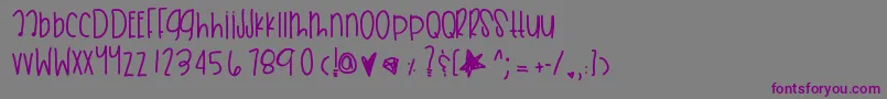 Skydunkwishes Font – Purple Fonts on Gray Background