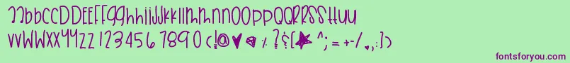 Skydunkwishes Font – Purple Fonts on Green Background