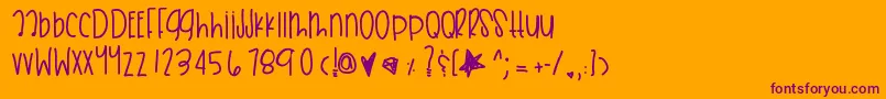 Skydunkwishes Font – Purple Fonts on Orange Background
