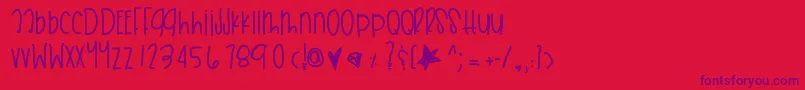 Skydunkwishes Font – Purple Fonts on Red Background