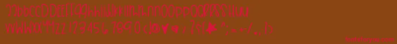 Skydunkwishes Font – Red Fonts on Brown Background