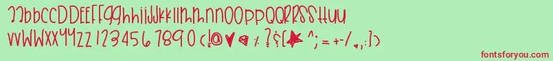 Skydunkwishes Font – Red Fonts on Green Background